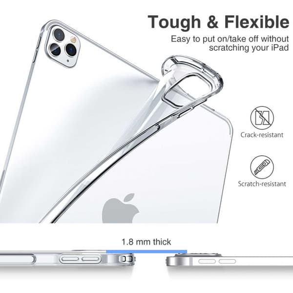 Gennemsigtig TPU Shell iPad Pro 12.9 "Sag gennemskinnelig
