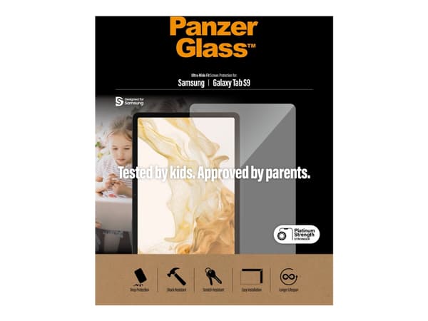 PanzerGlass Samsung Galaxy Tab S9, Karkaistu lasi, Polyeteenitereftalaatti, 48 g, 1 kpl