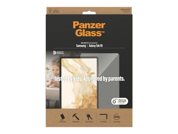 PanzerGlass Samsung Galaxy Tab S9, Karkaistu lasi, Polyeteenitereftalaatti, 48 g, 1 kpl