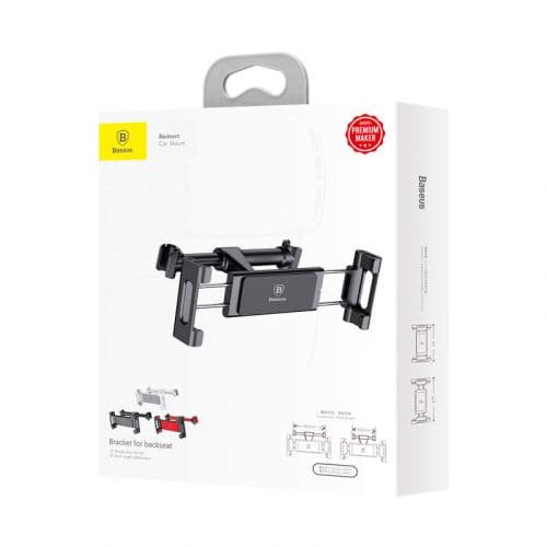 Tablet holder Baseus for car headrest (black) Grå