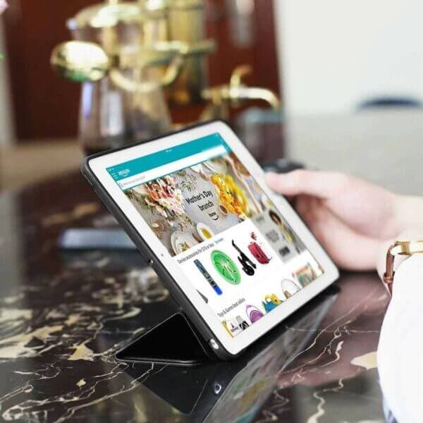 iPad 5/6/Air 1/Air 2 9,7″ Skal Fodral Tri-fold Smart Case Svart
