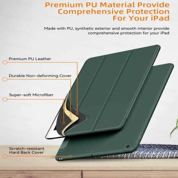 iPad 5/6/Air 1/Air 2 9,7″ Skal Fodral Tri-fold Smart Case Svart