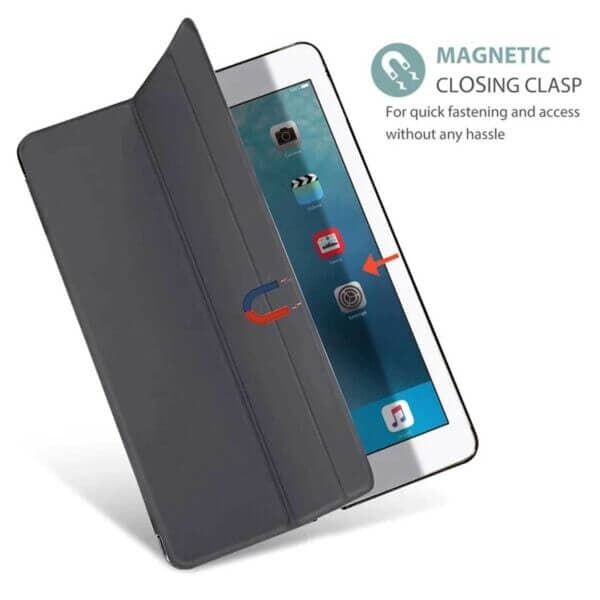 iPad 5/6/Air 1/Air 2 9,7″ Skal Fodral Tri-fold Smart Case Svart