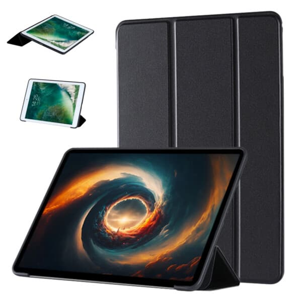 iPad 5/6/Air 1/Air 2 9,7″ Skal Fodral Tri-fold Smart Case Svart