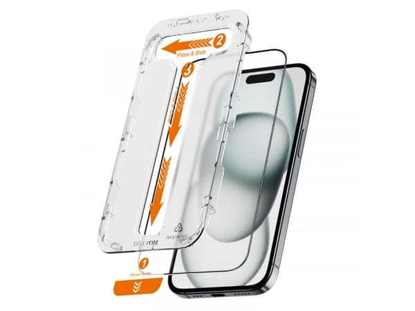 Crong EasyShield 2-Pack - Härdat glas för iPhone 15 (2 delar)