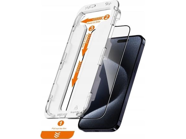 Crong EasyShield 2-Pack - karkaistu lasi iPhone 15 Pro Max -puhelimelle (2 kpl)