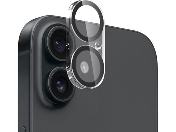Crong Lens Shield - Kamera- och objektivglas för iPhone 16 / iPhone 16 Plus