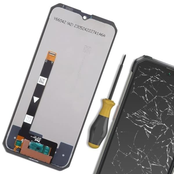 LCD-skärm och pekglas för Blackview BV9200 Svart