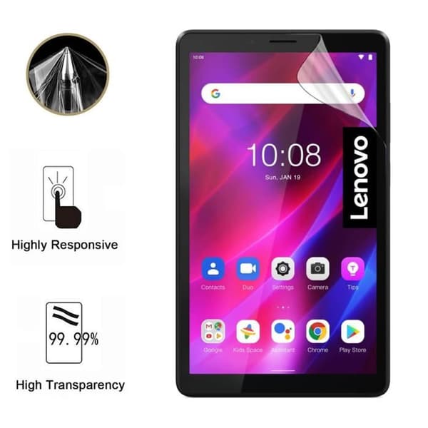 Skyddsglas för Lenovo Tab M7 (3:e generationen) [Pack 2] Ultra Tunn Plast Skydd Film Phonillico