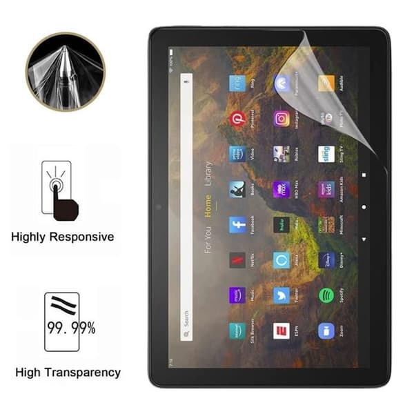Skyddsskärm för Amazon Fire HD 10 (2021) [Pack 2] Ultra Tunn Hållbar Plastskydd Film Phonillico
