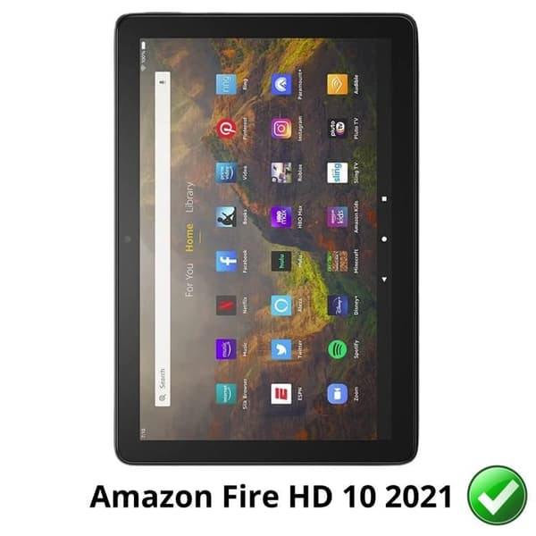 Skyddsskärm för Amazon Fire HD 10 (2021) [Pack 2] Ultra Tunn Hållbar Plastskydd Film Phonillico