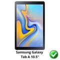 Miniatyrbild 2 av 3: Skärmskydd för Samsung Galaxy Tab A 10.5" [Pack 2] Ultra Tunn Hållbar Plastfilm Skyddande Phonillico