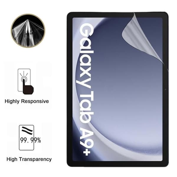 Skärmskydd för Samsung Galaxy Tab A9 Plus 2024 [Pack 2] Ultra Tunt Plastfilm Skydd Phonillico
