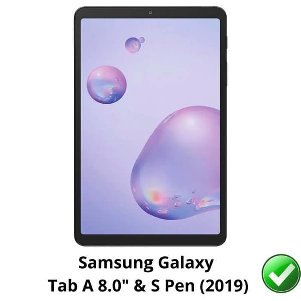 Skydd för skärm till Samsung Galaxy Tab A 8,0" &amp; S Pen (2019) [Pack 2] Ultra tunn slitstark plastskyddsfilm Phonillico