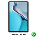 Miniatyrbild 2 av 3: Skyddsglas för Lenovo Tab P11 [Pack 2] Plastskydd Film Resistenta Ultra Tunn Phonillico
