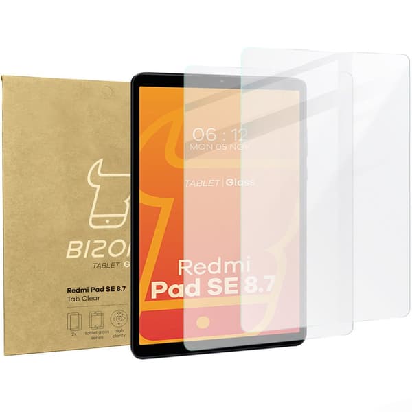 Bizon Glass Tab Klar härdat glas för Xiaomi Redmi Pad SE 8.7, 2 st.