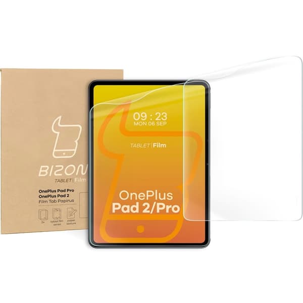 Bizon Film Tab Papyrus pappersimitationsfolie för OnePlus Pad 2/OnePlus Pad Pro, 2 stycken