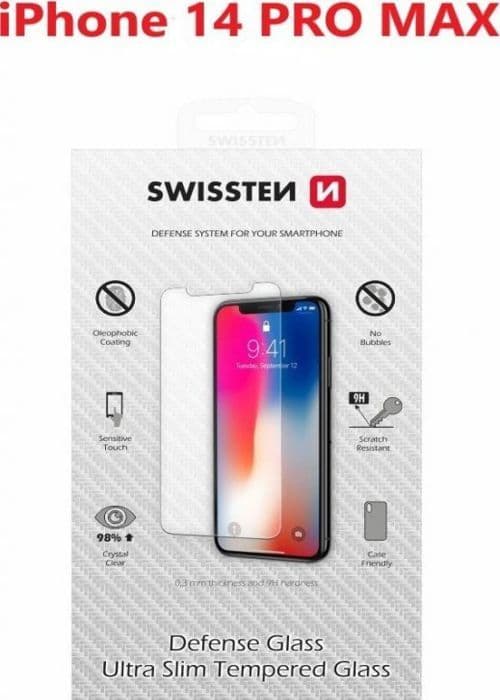 Vitre - skärm för pekplatta Swissten - 74517932 - Härdat glas för Apple iPhone 14 Pro Max RE 2,5D