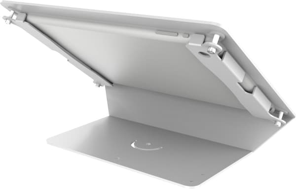 Desktop stand for 9.7" iPads, 125 angle, aluminium, white