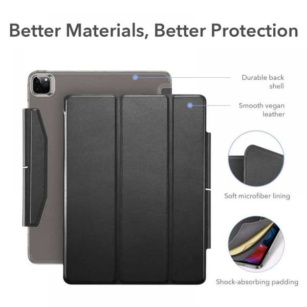 iPad Pro 12,9" 2021 Flip Case Hærdet glas ESR Ascend Trifold