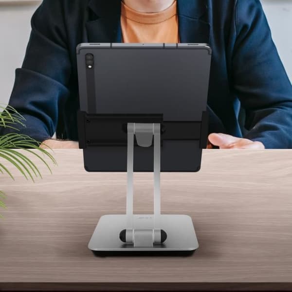 LinQ HD3285 Multi-Angle Stabil Base Desktop Tablet Smartphone Hållare Svart Grå