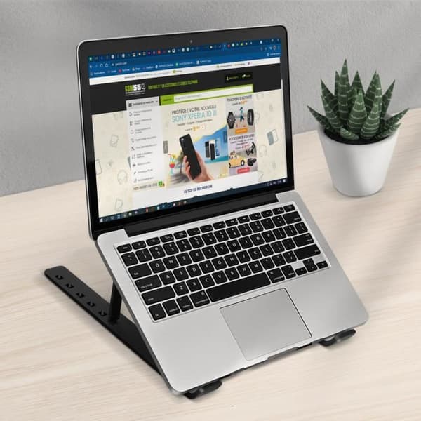 Stödbyrå - Macbook - Flexibel - Justerbar Höjd - 7 Vinklar - Svart