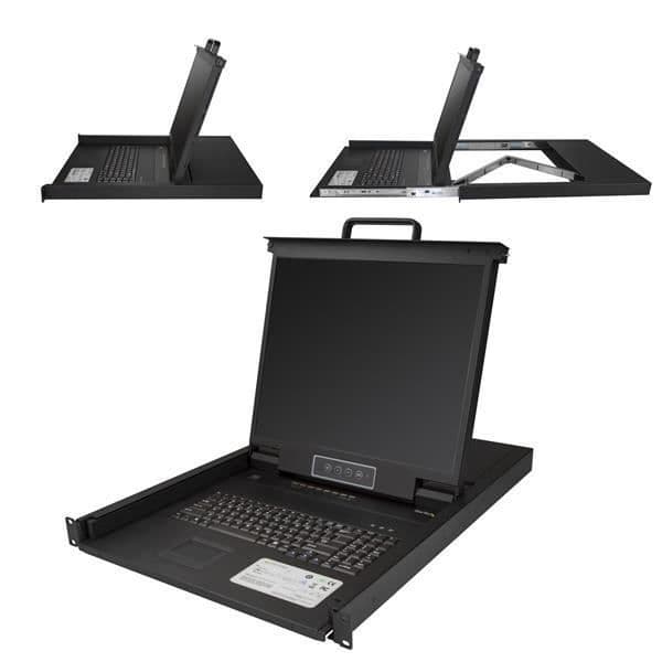 StarTech.com 8-ports rackmonterad KVM-konsol för serverrack - 19 tum - 1U.