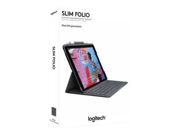 Logitech iPad 10,2″ Slim Folio med Nordiskt Tangentbord