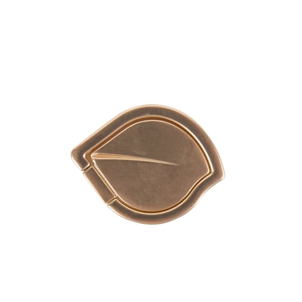 Gear Hållare Ring Löv Guld Matt