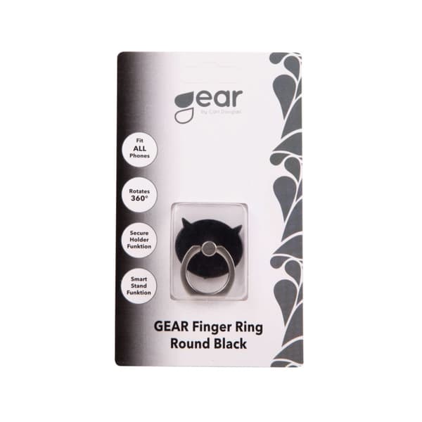 Gear Hållare Ring Rund Svart Matt