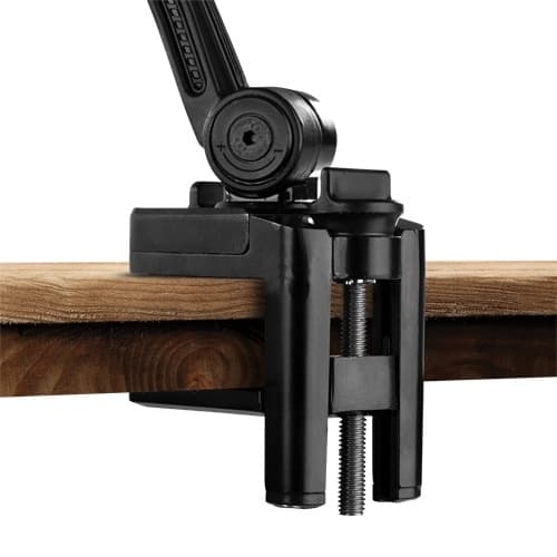 DELTACO 2-in-1 smartphone/tablet stand, suction cup, clamp, black