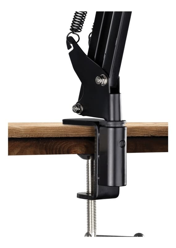 DELTACO Stativ för smartphones & surfplattor 4"-12.9", c-clamp, 360°