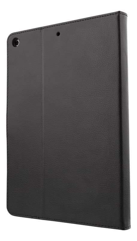 DELTACO iPad 9,7" 2017/2018-etui, vegansk lær, dvale/våkne, stativ