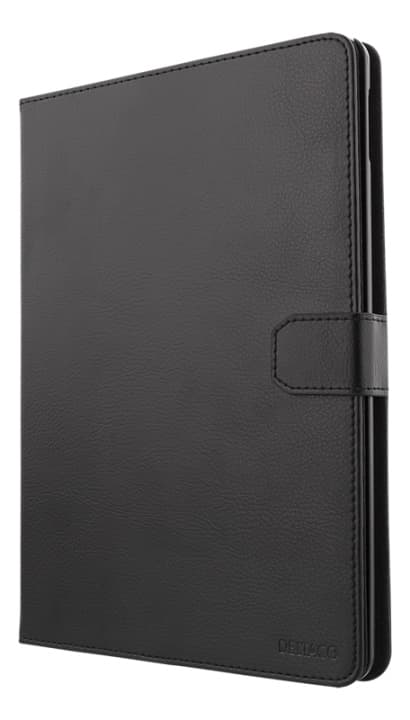 DELTACO iPad 9,7" 2017/2018-etui, vegansk lær, dvale/våkne, stativ