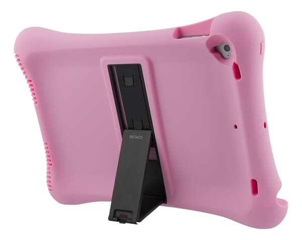 DELTACO Silikone cover til 10,2 "-10,5" iPads, stander, pink