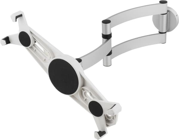 DELTACO, pad wall/table mount, arm, 45 tilt, 180 swivel, aluminium Grå