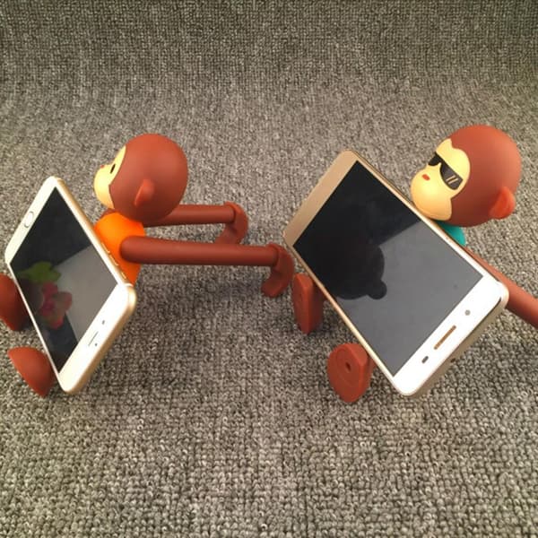 Mobilhållare Mobiltelefonställ Justerbar Telefonhållare Söt Apa