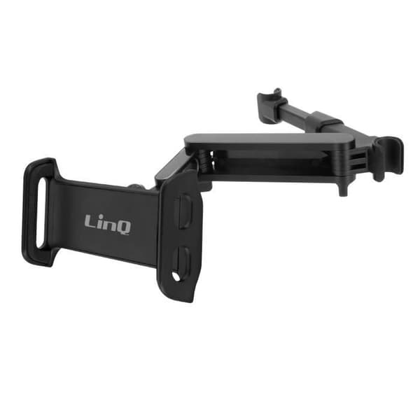 Stöd för bil - LinQ - Huvudstöd - Rotera 360° - Utdragbar arm - Kompatibel med surfplatta