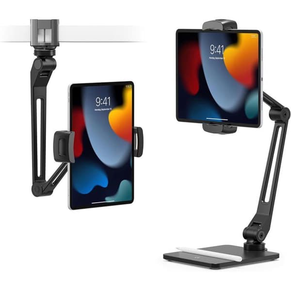Stöd för iPad - Twelve South - HoverBar Duo - Flexibel arm - Justerbar klämma - Bordsbas Svart