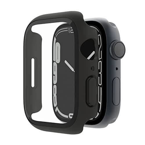 BELKIN BUMPER APPLE WATCH 8-7-SE-6-5-4 SVART OVG004ZZBK i härdat glas