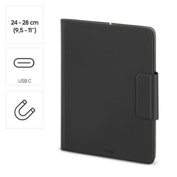 "Premium" tablet case with keyboard for tablets 24 - 28 cm (9.5 - 11"), HAMA-217219