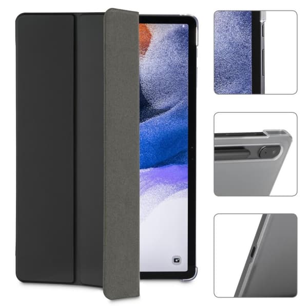 Hama "Fold Clear" Tablet Case for Samsung Galaxy Tab S7 FE/S7+/S8+ 12.4", black