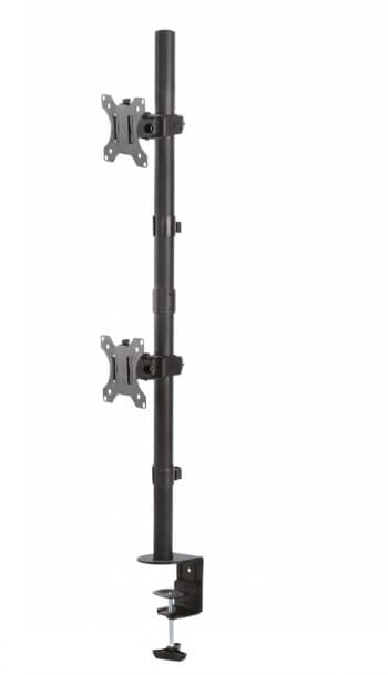 Neomounts FPMA-D550DVBLACK/Držák displeje/na stůl/10-32"/svorka/VESA 100X100/nosn. 2x6kg/2 displeje vert/černý Sort