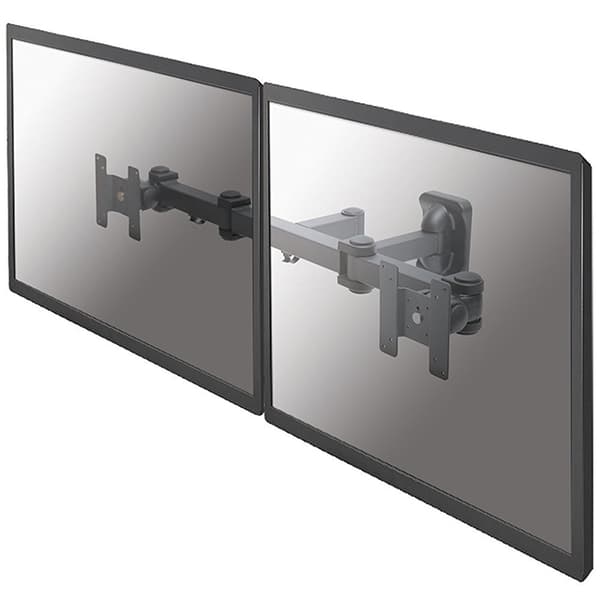 Neomounts FPMA-W960D/Držák displeje/na stěnu/10-27"/sklopný/3 čepy/VESA 100X100/nosn. 2x6kg/2 displeje/černý