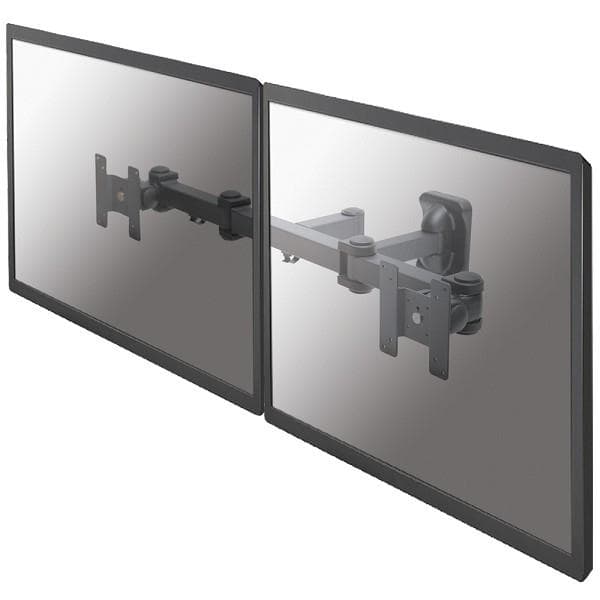 Neomounts FPMA-W960D/Držák displeje/na stěnu/10-27"/sklopný/3 čepy/VESA 100X100/nosn. 2x6kg/2 displeje/černý