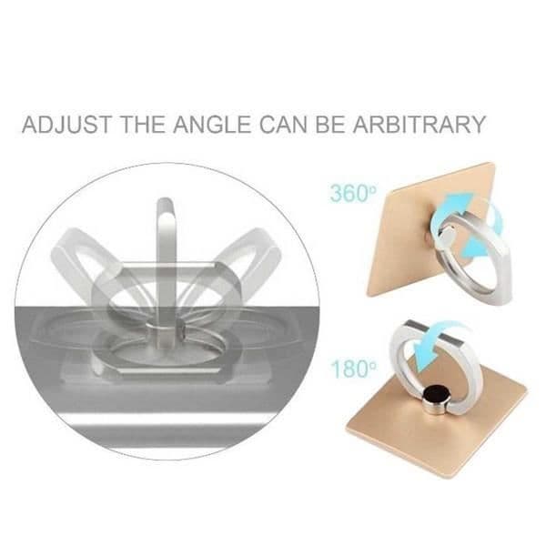 Bague Stöd för SAMSUNG Galaxy Tab S2 Universell Ring 360 Rotera (VIT)