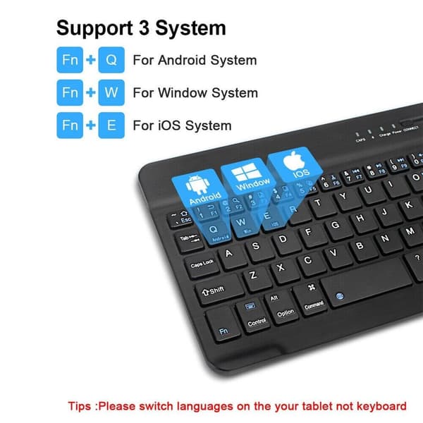 Universal Bluetooth Tablet Keyboard Case For Samsung Galaxy Tab A9+ 11″