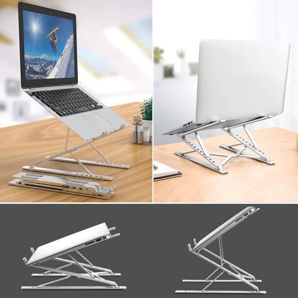 Venisymlis bärbara stativ, hopfällbart för MacBook Air Pro, PC, iPad, notebook, surfplatta (aluminium 11-17")