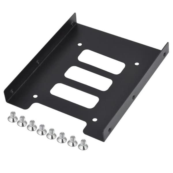 Hårddiskfäste - TRIXES - 2,5" till 3,5" adapter - Svart metall - 101g - 1 st.