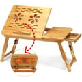 Miniatyrbild 1 av 4: TEMPSA Laptop Bord USB Fläkt Sängbord - Tablet PC Support Låda - Vikbar bambu